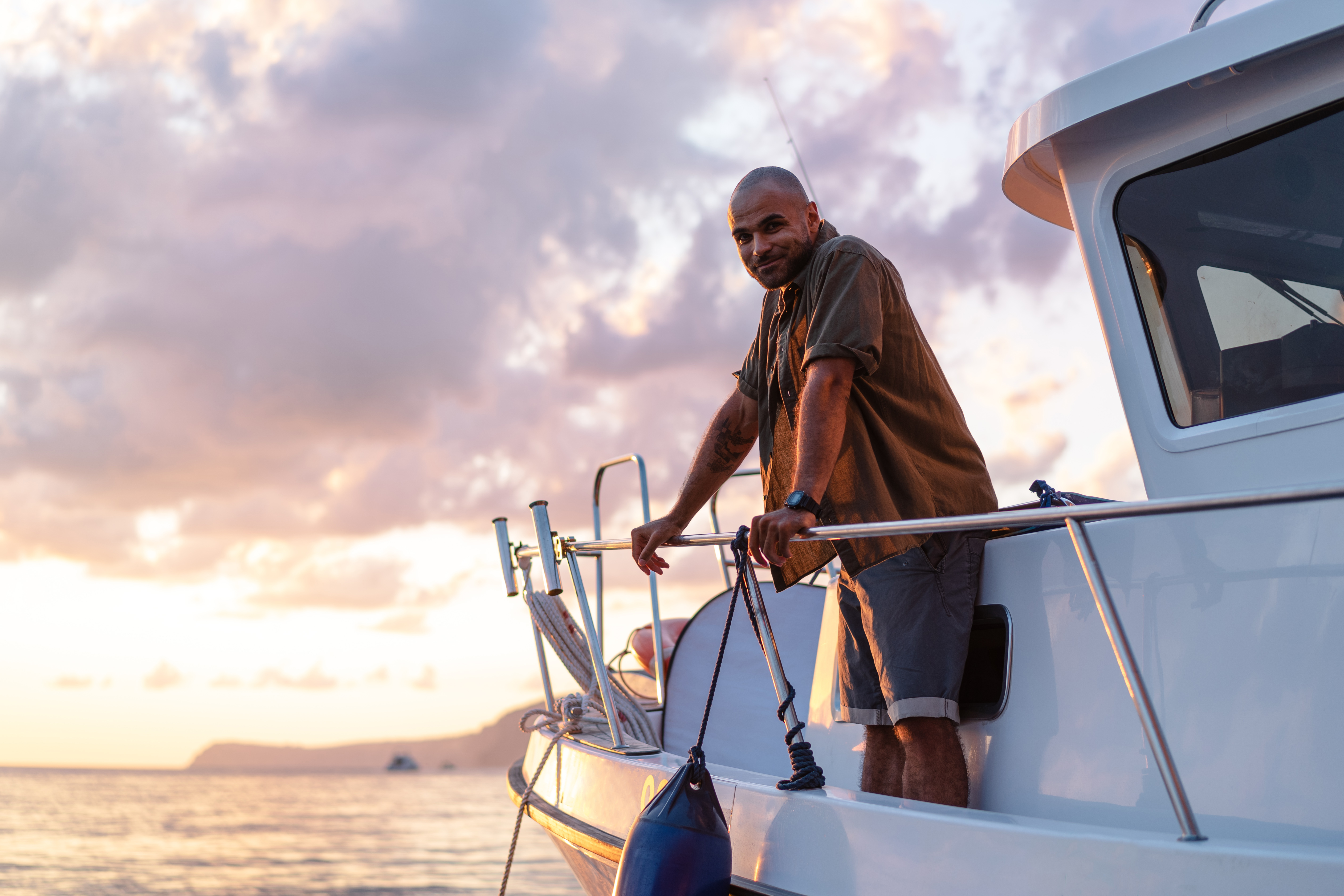 Man on boat